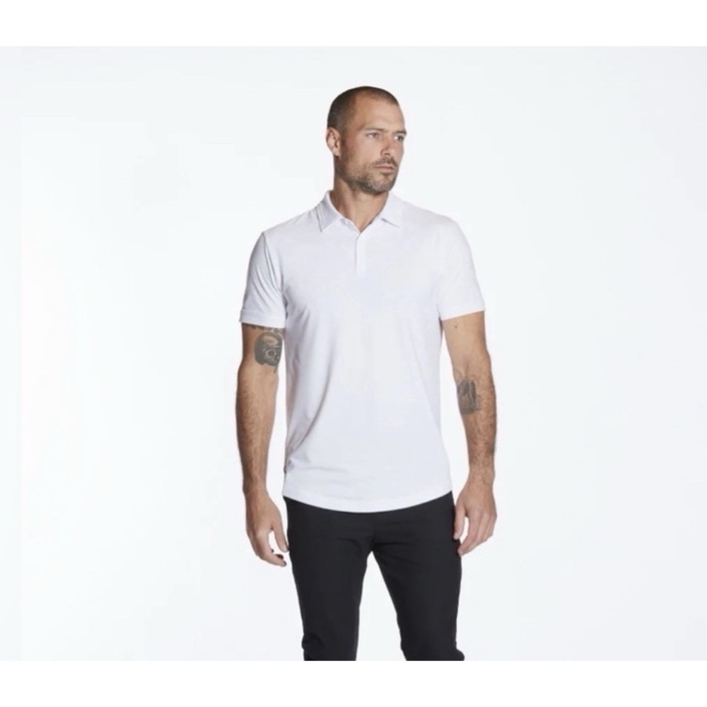 Cuts Prestige White Polo Shirt S Golf Tennis Pickleball Travel Casual Athleisure